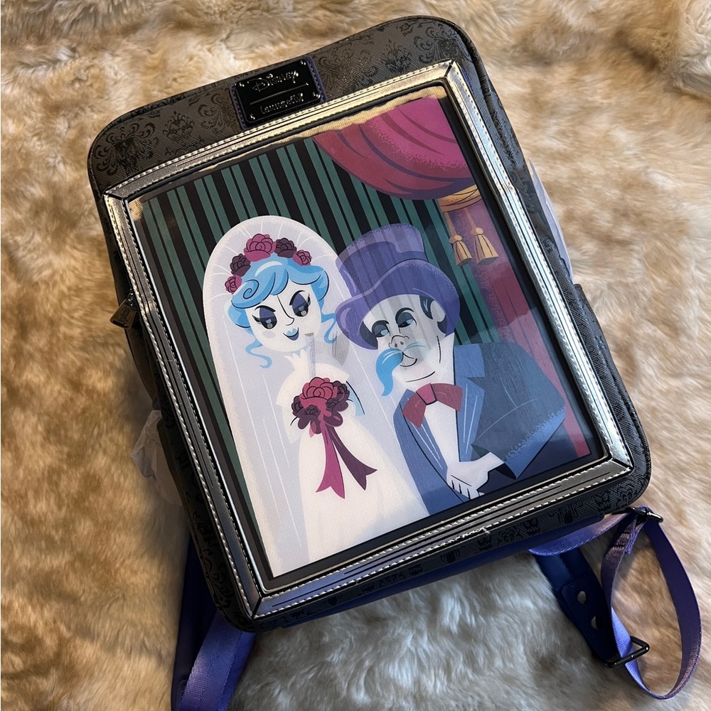 NWT Loungefly Haunted Mansion Lenticular Widow Bride Portrait Mini Backpack
